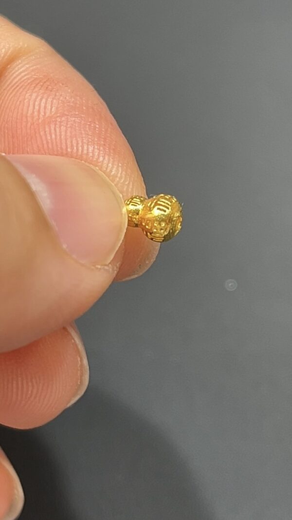 翡翠吊墜｜18K黃金鑲嵌水滴迷你吊墜 × 黃金葫蘆設計｜玉器百搭可愛首飾推薦 編號#494 - Image 6