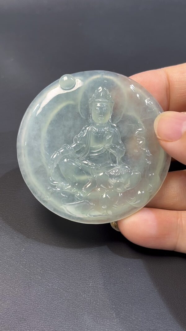 翡翠觀音｜ 高品質天然翡翠 × 盤腿而坐造型｜玉器莊嚴靈氣精品推薦 編號#499 - Image 6