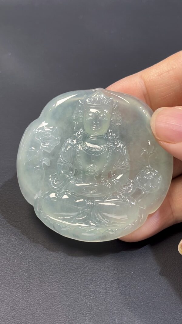 翡翠度母｜天然高品質玉器・觀音眼淚化身・靈性守護佛像 #502 - Image 2