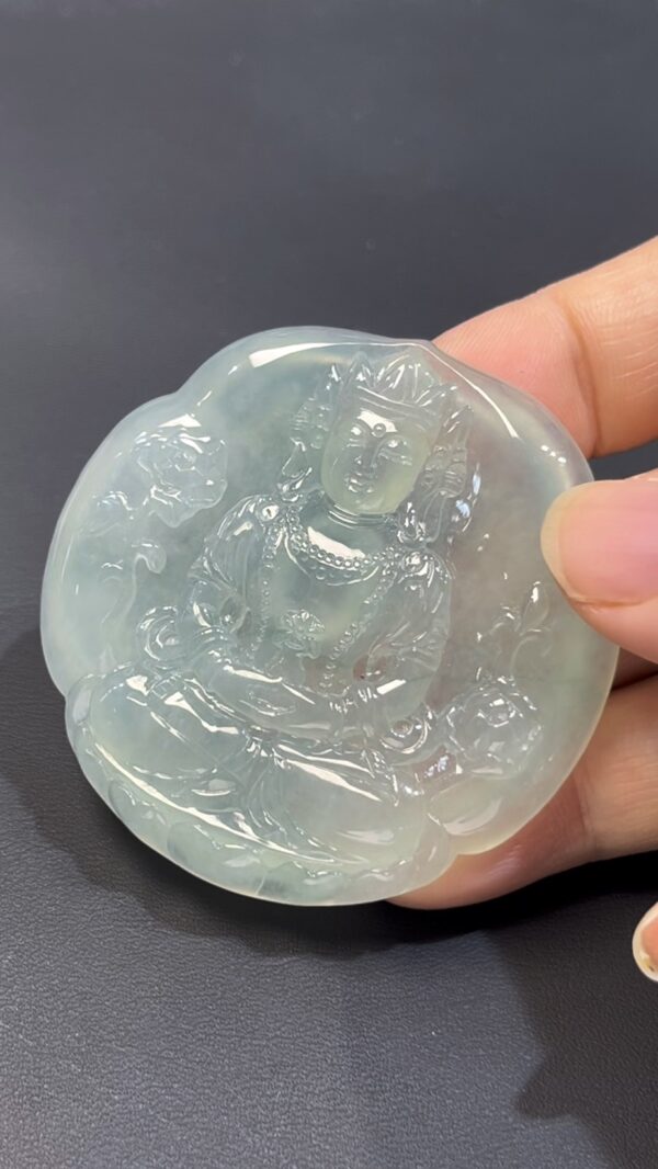 翡翠度母｜天然高品質玉器・觀音眼淚化身・靈性守護佛像 #502 - Image 3