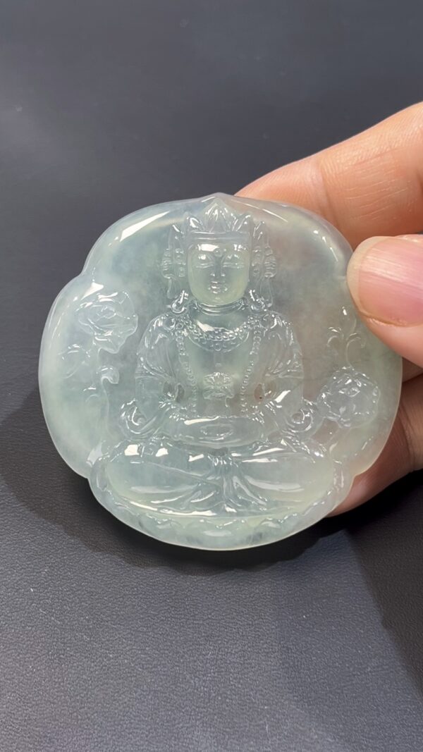 翡翠度母｜天然高品質玉器・觀音眼淚化身・靈性守護佛像 #502 - Image 4