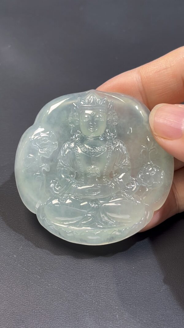 翡翠度母｜天然高品質玉器・觀音眼淚化身・靈性守護佛像 #502 - Image 5