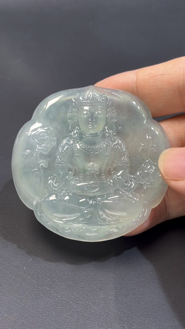 翡翠度母｜天然高品質玉器・觀音眼淚化身・靈性守護佛像 #502 - Image 6
