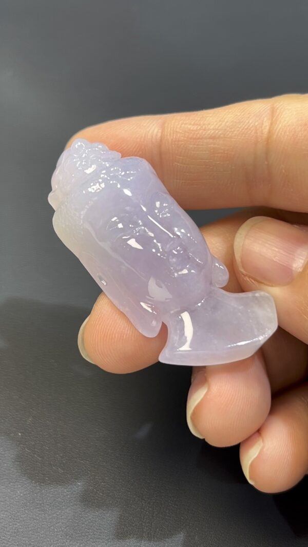 翡翠佛陀 #506｜紫羅蘭翡翠 × 佛陀頭部雕刻 × 靈性與藝術兼備玉器精品 - Image 4