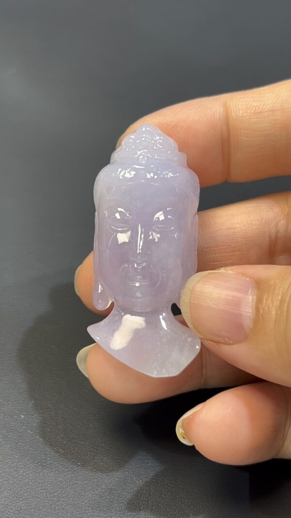翡翠佛陀 #506｜紫羅蘭翡翠 × 佛陀頭部雕刻 × 靈性與藝術兼備玉器精品 - Image 6