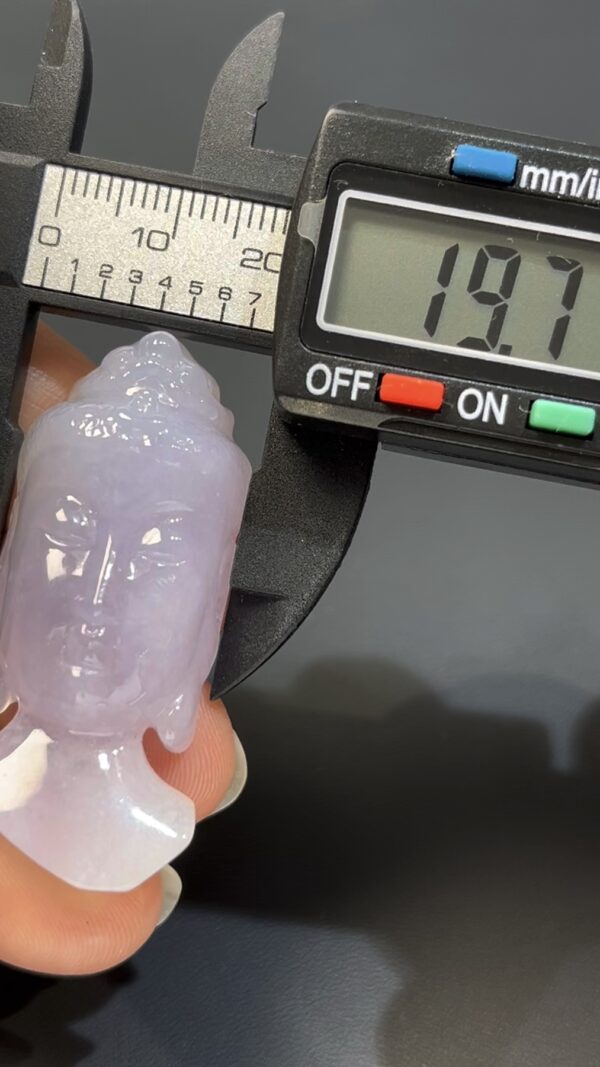 翡翠佛陀 #506｜紫羅蘭翡翠 × 佛陀頭部雕刻 × 靈性與藝術兼備玉器精品 - Image 9