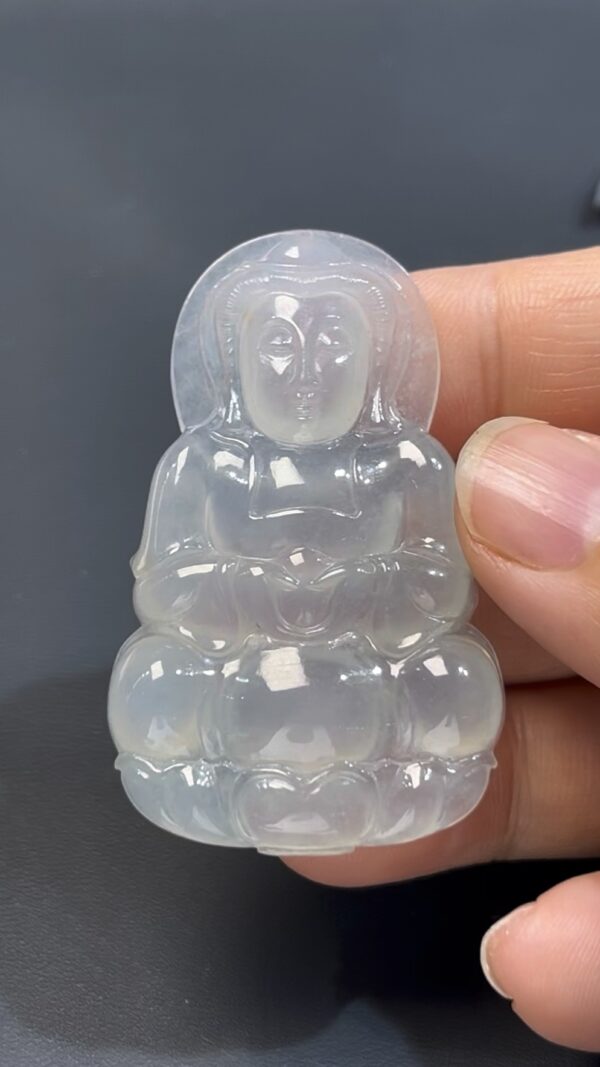翡翠老坑種白冰觀音｜品相完美 × 靈性守護 × 翡翠玉器推薦 #511