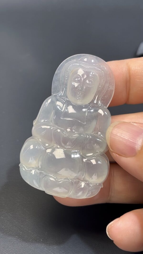 翡翠老坑種白冰觀音｜品相完美 × 靈性守護 × 翡翠玉器推薦 #511 - Image 2