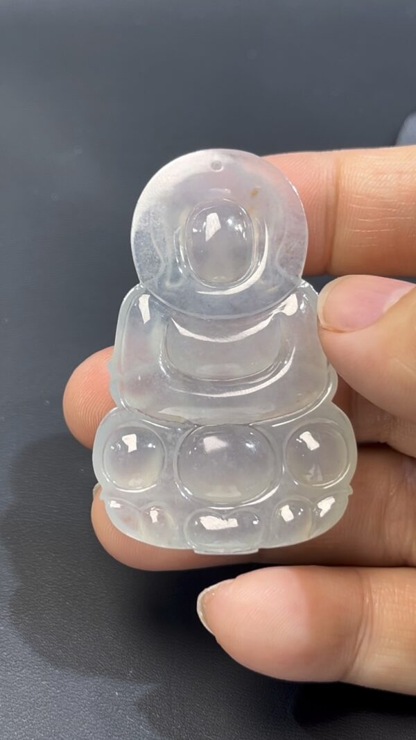 翡翠老坑種白冰觀音｜品相完美 × 靈性守護 × 翡翠玉器推薦 #511 - Image 6