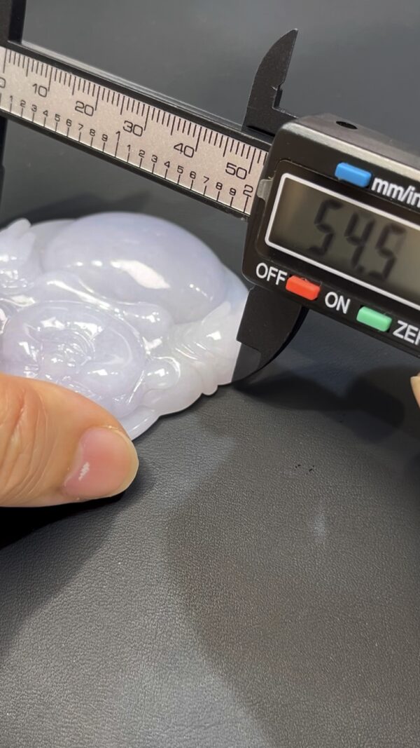 翡翠彌勒佛｜大型淺紫翡翠玉雕 × 靈性守護 × 編號#522玉器精品推薦 - Image 6