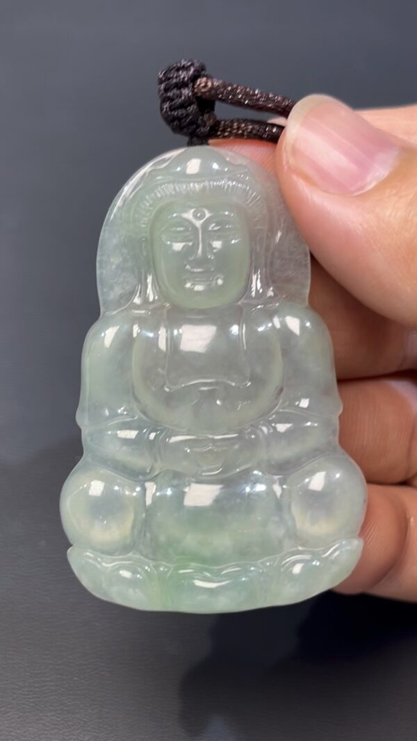 翡翠觀音｜淺綠底色 × 正裝傳統造型 × 高品質玉器推薦 #525 - Image 4
