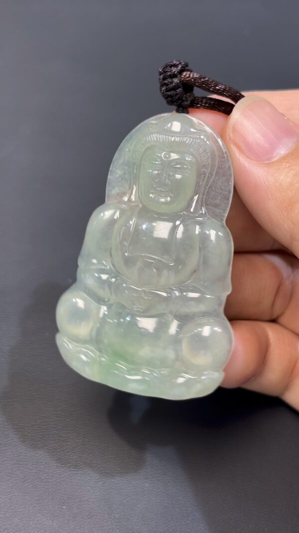 翡翠觀音｜淺綠底色 × 正裝傳統造型 × 高品質玉器推薦 #525 - Image 5