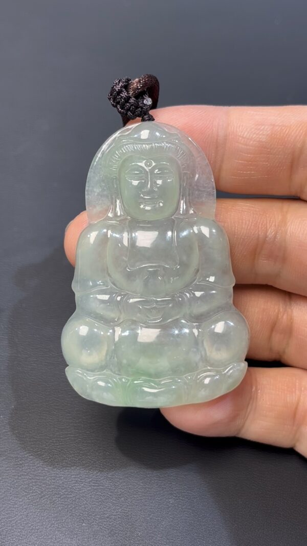 翡翠觀音｜淺綠底色 × 正裝傳統造型 × 高品質玉器推薦 #525 - Image 7