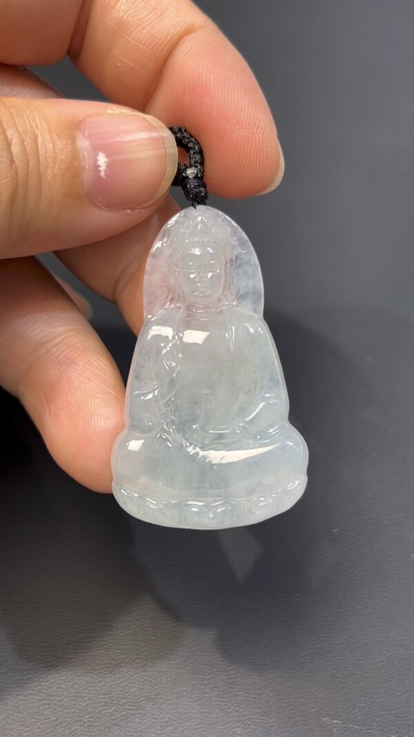 翡翠觀音｜白色翡翠 × 新款坐姿設計 × 靜心守護玉器推薦 #527 - Image 7