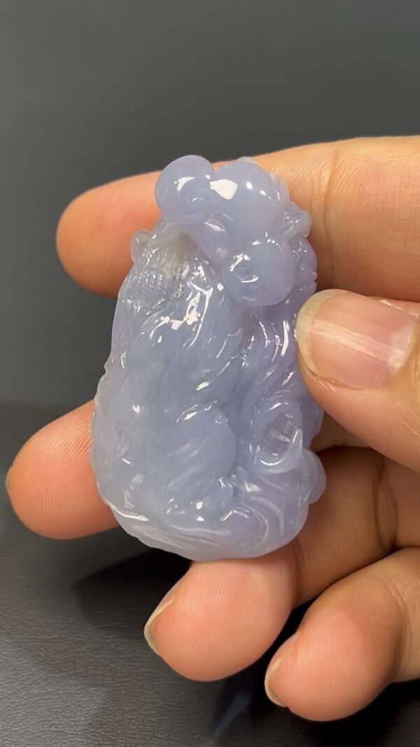 翡翠鳳凰 紫色翡翠 · 全人手雕刻 · 完美佳品 編號#547 - Image 4