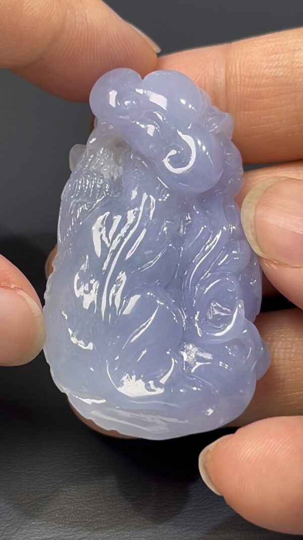 翡翠鳳凰 紫色翡翠 · 全人手雕刻 · 完美佳品 編號#547 - Image 7