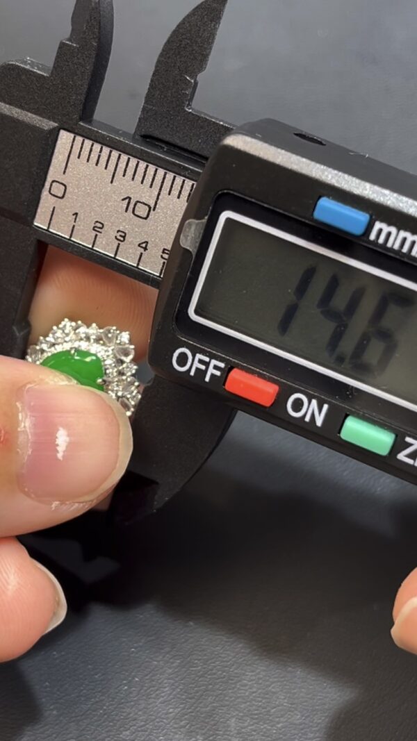 翡翠心形吊墜 編號641 天然A貨玉石 18K白金鑽石鑲嵌 小巧精緻 色澤亮麗 高級珠寶推薦 - Image 8