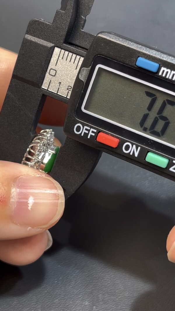 翡翠心形吊墜 編號641 天然A貨玉石 18K白金鑽石鑲嵌 小巧精緻 色澤亮麗 高級珠寶推薦 - Image 9
