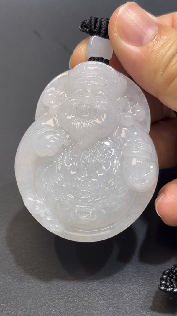 翡翠財神吊墜 編號#652｜玉質細膩如脂｜立體雕刻造型｜招財寓意 收藏首選 - Image 2