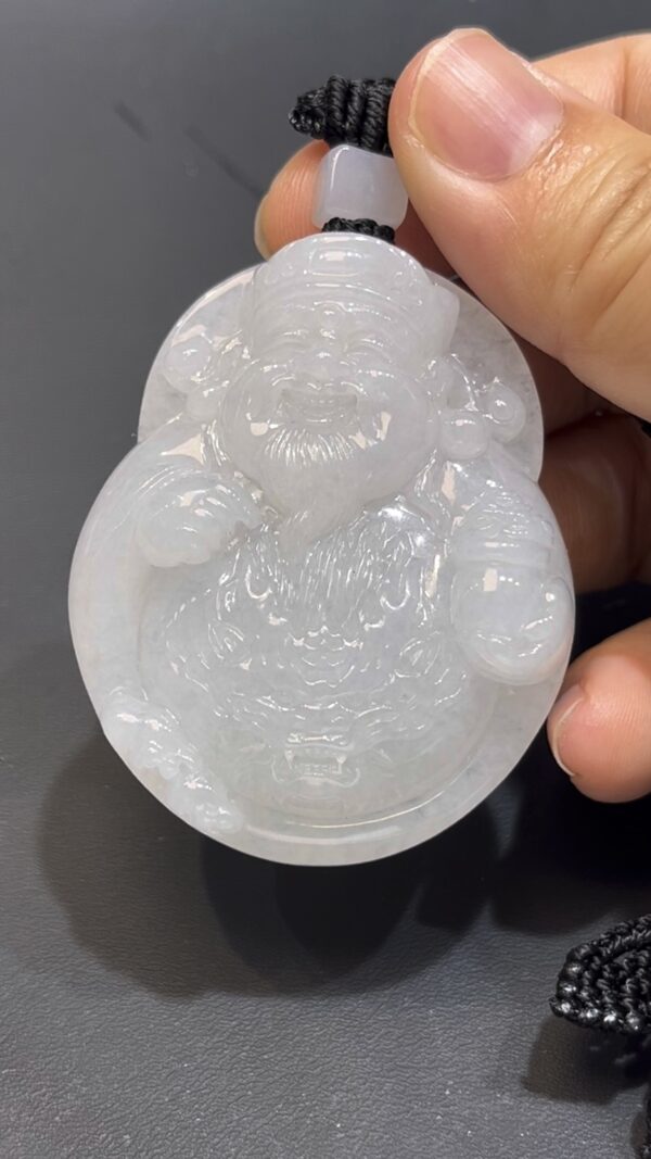翡翠財神吊墜 編號#652｜玉質細膩如脂｜立體雕刻造型｜招財寓意 收藏首選 - Image 3