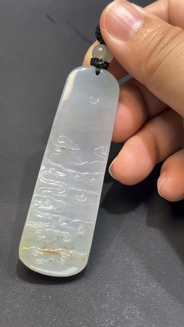 翡翠鳳凰吊墜 編號#654｜站立造型 尾部下垂｜灑金紋理 天然玉料 收藏首選 - Image 4