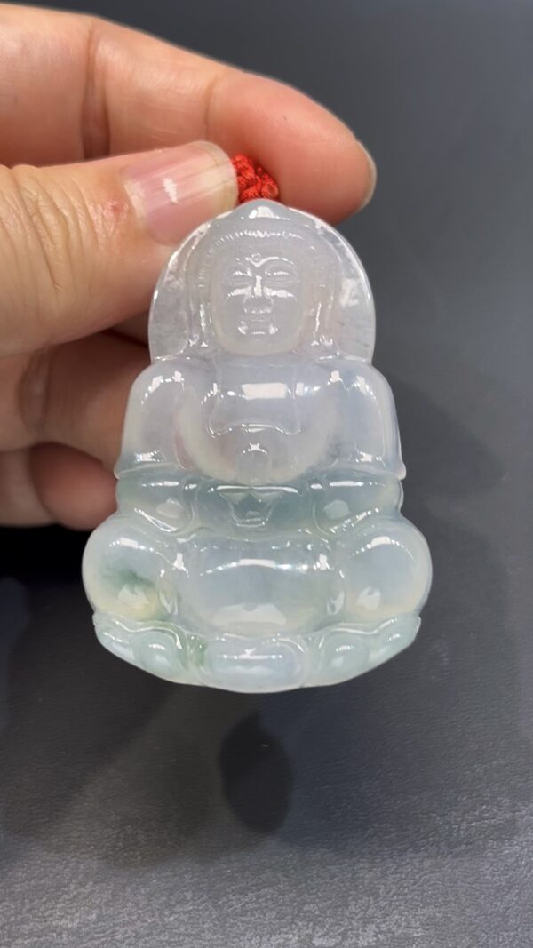 天然翡翠觀音吊墜 編號#675｜厚裝雕刻｜通透玉質｜慈悲守護 開運精品