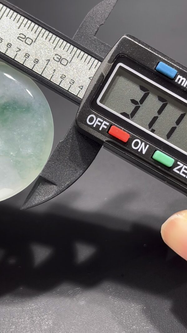 翡翠平安扣 編號#702｜大尺寸飄綠花 × 冰透種水｜吉祥寓意 限量收藏推薦 - Image 8