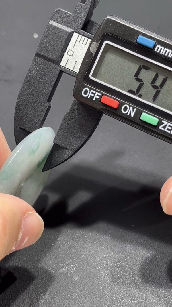 翡翠平安扣 編號#702｜大尺寸飄綠花 × 冰透種水｜吉祥寓意 限量收藏推薦 - Image 9