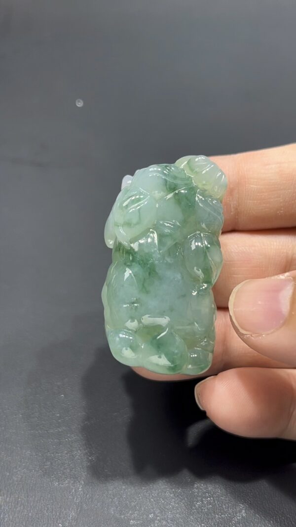 翡翠貔貅｜飄綠花老坑種 × 飽滿厚實造型｜招財辟邪翡翠吊墜推薦 #707
