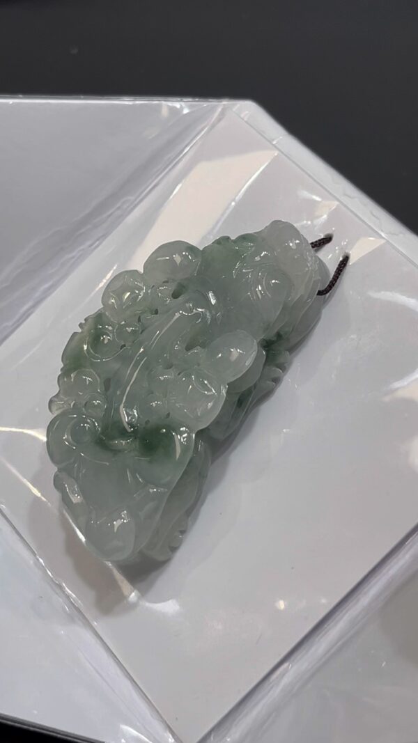 翡翠貔貅吊墜｜天然飄綠花 × 招財辟邪 × 性價比之選｜吉祥翡翠推薦 #724 - Image 9