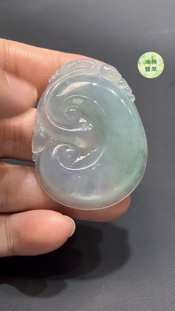 翡翠如意吊墜｜起膠大件 × 水頭特佳 × 男女皆宜 × 吉祥寓意 × 高質感翡翠推薦 #763 - Image 3