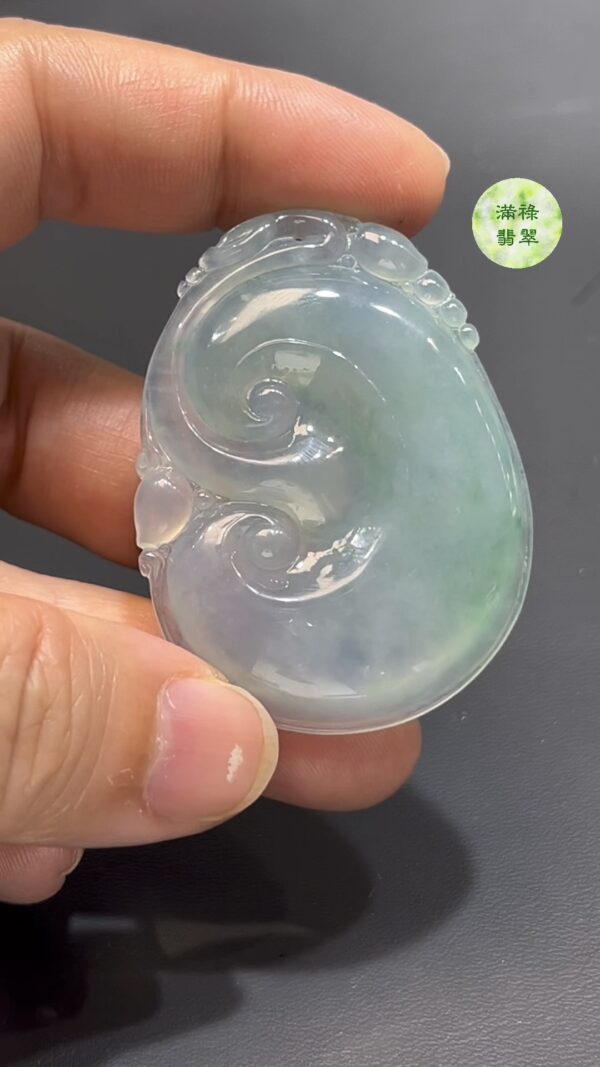翡翠如意吊墜｜起膠大件 × 水頭特佳 × 男女皆宜 × 吉祥寓意 × 高質感翡翠推薦 #763 - Image 4
