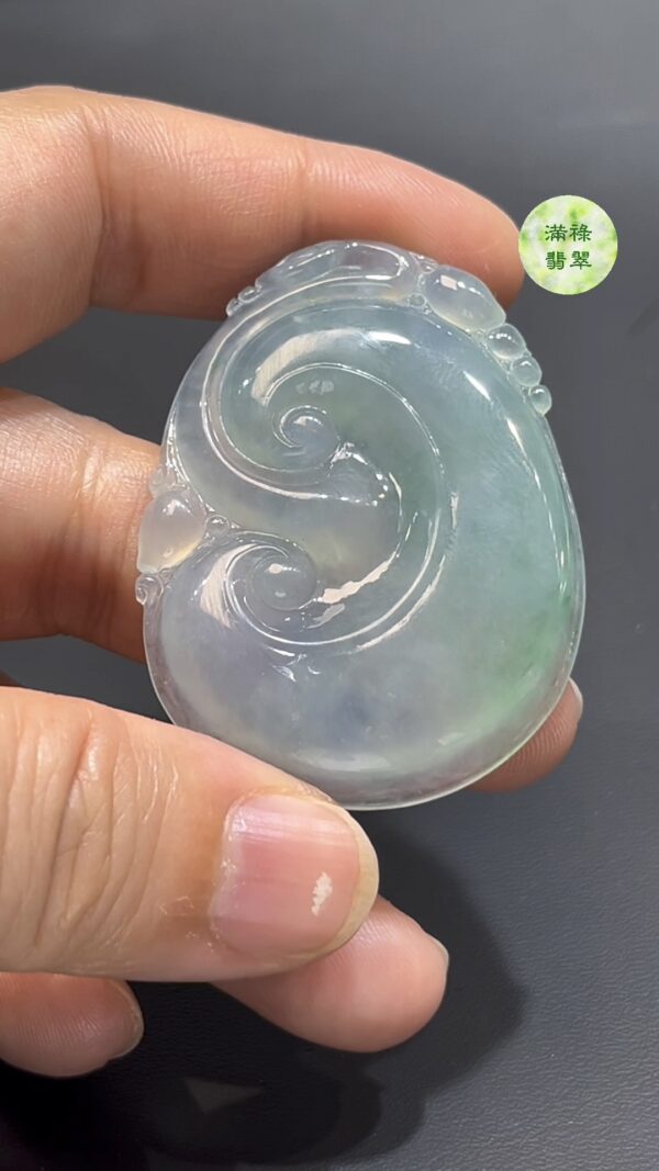 翡翠如意吊墜｜起膠大件 × 水頭特佳 × 男女皆宜 × 吉祥寓意 × 高質感翡翠推薦 #763