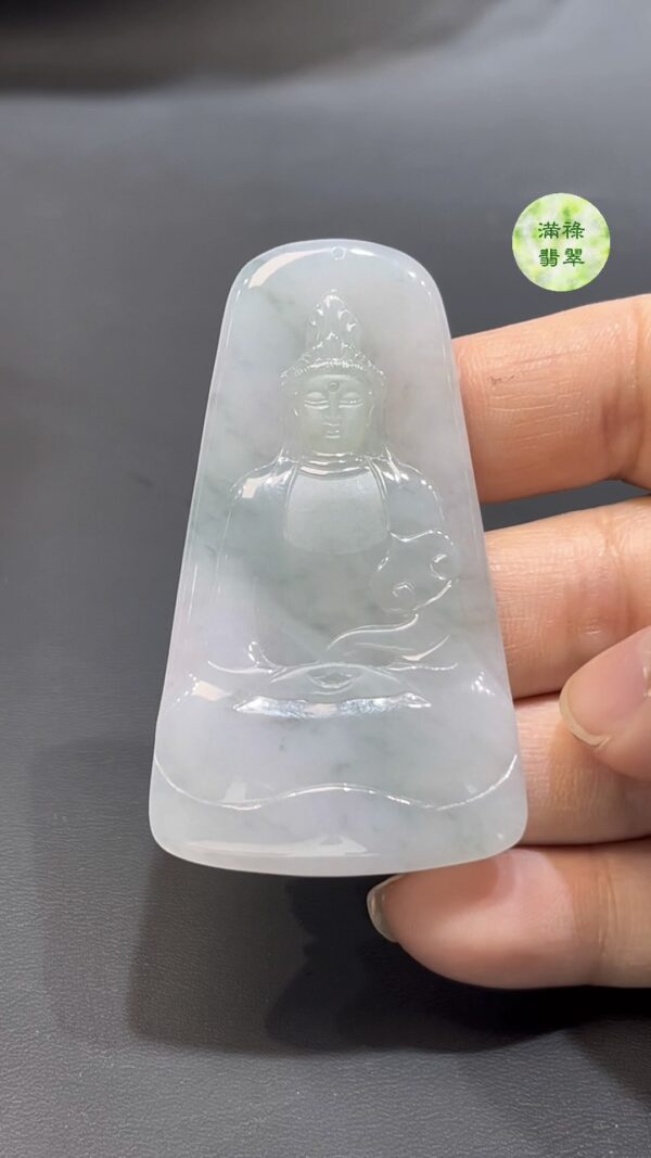 翡翠觀音吊墜 編號#765｜坐姿造型 × 磨砂拋光 × 如意守護｜靈性精品 限量推薦
