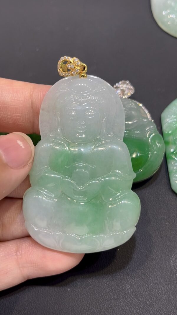 翡翠觀音吊墜｜老坑玉料 × 官印造型 × 男士守護 × 大器觀音 × 仕途寓意精品｜翡翠推薦 #779 - Image 11