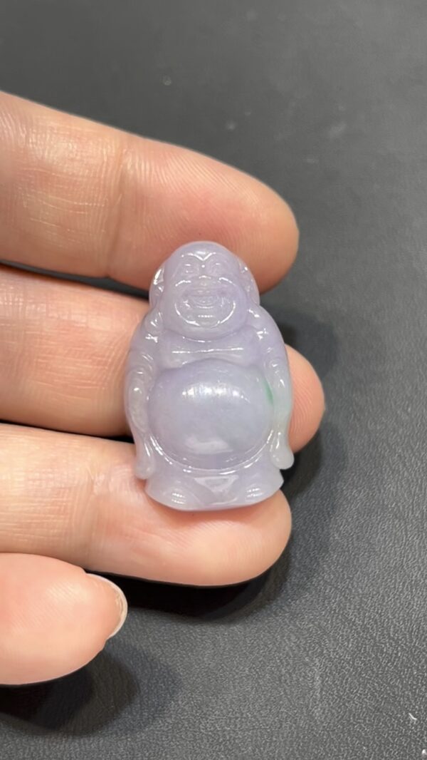 翡翠紫羅蘭站佛吊墜｜濃紫玉料 × 立姿佛像 × 靈性守護 × 收藏級翡翠推薦 #793 - Image 3