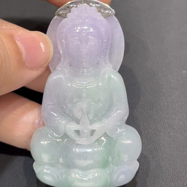 春彩翡翠觀音｜高雅色調 × 慈悲守護 × 精緻金工 × 收藏推薦 #798